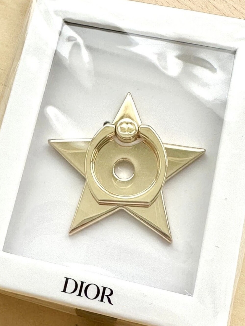 NWOT Dior Star Smartphone Ring Holder Gold Star Cellphone Stand